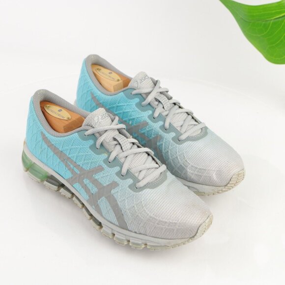 Asics Womens Gel Quantum Running Shoe Size 9 Blue Silver Gray Sneaker Trainer - Picture 2 of 12